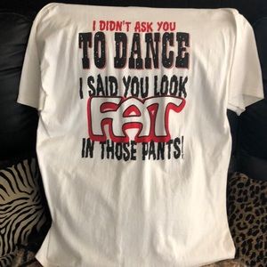 Hanes comfort tee shirts humorous. White with All Fired Up logo on front.